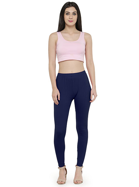 Brinjal color ladies cotton leggings-LGP35