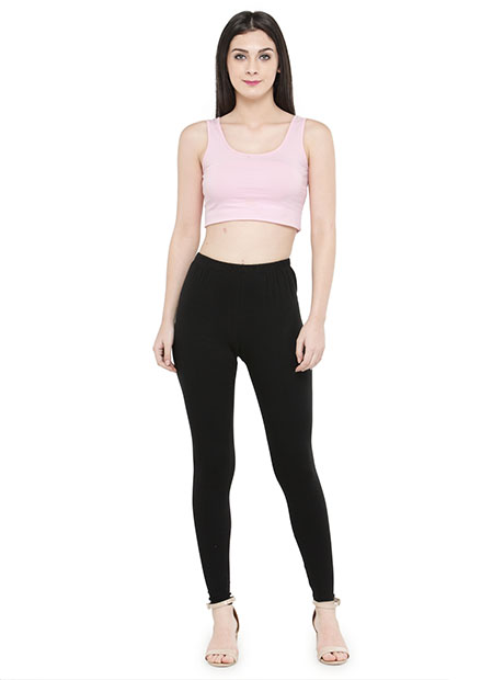 Women's Cotton Pink Plain Light Weight Churidar Legging Casual Kurti Wear  Item | eBay