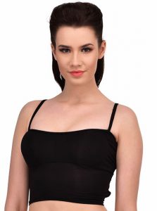 Black Color Women Sexy Bandage Bra Strap Wrapped Chest Crop Top