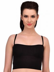 Black Color Women Sexy Bandage Bra Strap Wrapped Chest Crop Top