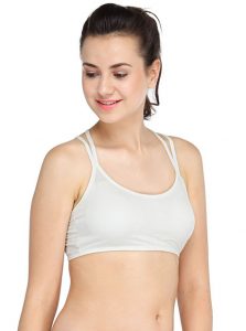 White Color Cross Back Women T-Shirt Bra