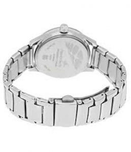 Fastrack Brass Case Silver Dial Analog Watch For Women (6078Sm02)