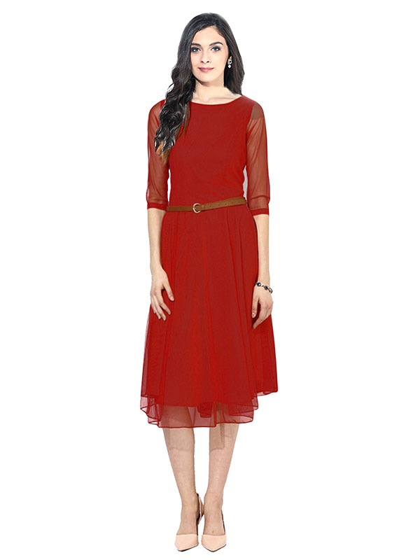 Beautiful Red Ethnic Festive Georgette Anarkali Gown For Women –  ekantastudio