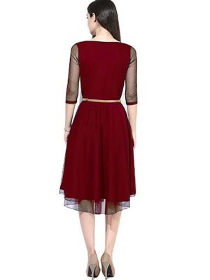 Exclusive Designer Maroon Dress