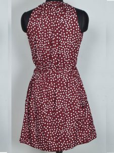 Exclusive Designer Cruze Dot Maroon Dress