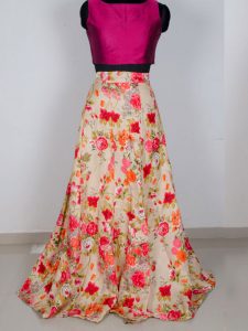 Pink Embroidery Banglory Satin Silk Exclusive Designer Lehengas