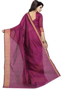 Monika Purple Ns Weaving Cotton Silk Sarees With Blouse