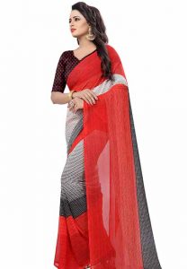 Cherry Goli Printed Special Georgette Sarees With Blouse