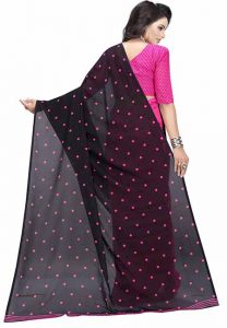 Goli Pink Printed Special Georgette Sarees With Blouse