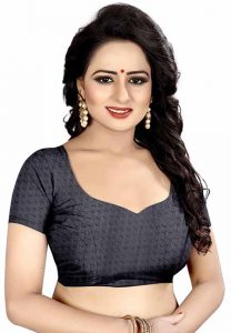 Milky Black Printed Special Georgette Sarees With Blouse