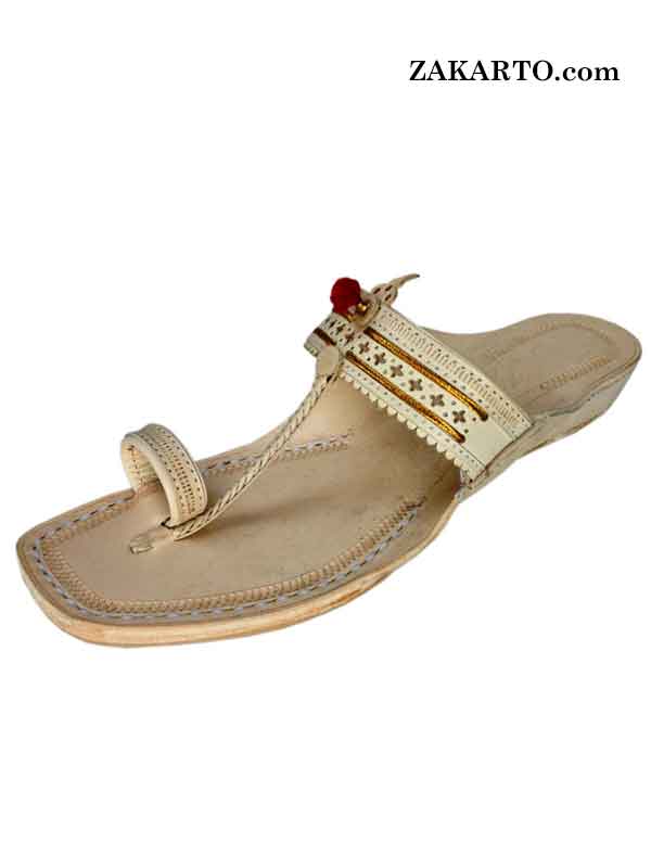 Womenswear White Kolhapuri Chappals,woman Block/box Heels,womens Leather  Footwear,indian Handmade,ethnic Authentic,traditional,heels,wedding - Etsy  Denmark