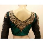 Green Velvet Stitched Readymade Blouse