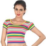 Multi Colour Cotton Plain Stitched Blouse