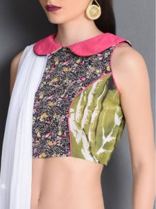 Multicolor Crepe Printed Readymade Blouse