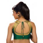 Rama Green Dupion Silk Embellised Readymade Blouse
