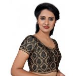 Black Embroidery Brocade Readymade Blouse