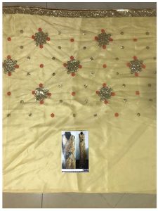 Buy Nylon Mono Net Cream Replica Saree