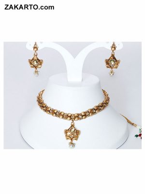 Unique Gold polish jewellery set For women