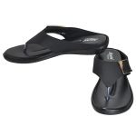 Women's Black Colour PU Synthetic Sandals