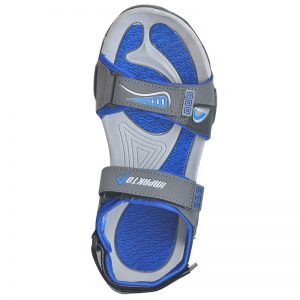 Men's Blue & Grey Colour Polyester Sandals