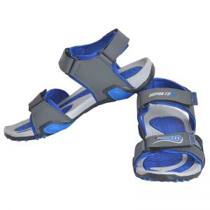 Men's Blue & Grey Colour Polyester Sandals