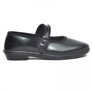 Girl's Black Colour Artificial Leather Derby School Formal Shoes