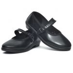 Girl's Black Colour Artificial Leather Derby School Formal Shoes