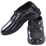 Kid's Black Colour Synthetic Derby Boots