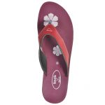 Women's Maroon Colour PU Sandals