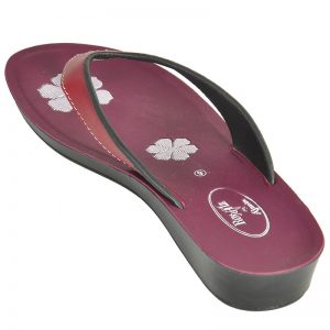 Women's Maroon Colour PU Sandals