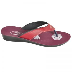 Women's Maroon Colour PU Sandals