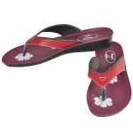 Women's Maroon Colour PU Sandals