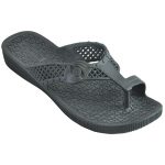 Women's Black Colour Synthetic Sandals