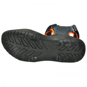 Men's Orange & Grey Colour Mesh Sandals