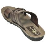 Men's Brown Colour Synthetic Leather Sandals