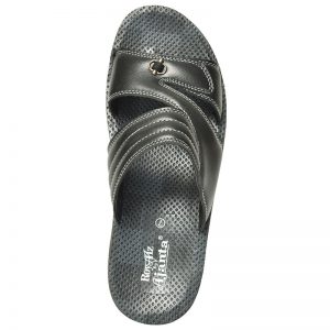 Men's Black Colour Synthetic Sandals