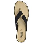 Women's Black & Beige Colour Synthetic Leather Sandals