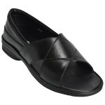 Men's Black Colour Synthetic Leather Peshawari Sandals