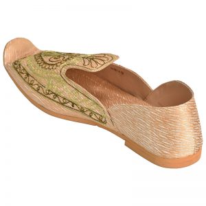 Men's Beige Colour Synthetic Leather Sherwani Jutti Shoes