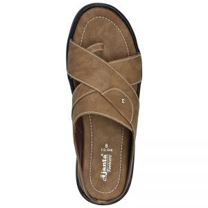 Men's Brown Colour Synthetic Leather Sandals