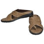 Men's Brown Colour Synthetic Leather Sandals