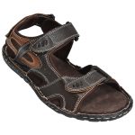 Men's Brown Colour Synthetic Leather Sandals