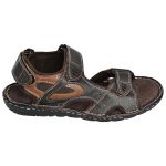 Men's Brown Colour Synthetic Leather Sandals