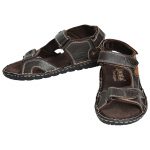 Men's Brown Colour Synthetic Leather Sandals