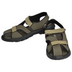 Men's Bottle Green Colour Polyester Sandals