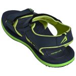 Men's Blue & Green Colour Synthetic Leather Sandals