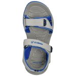 Men's Grey & Blue Colour Synthetic Leather Sandals