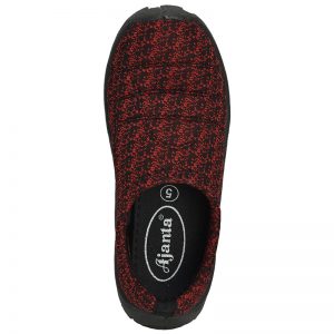 Women's Red Colour Fabric & Lycra Loafers