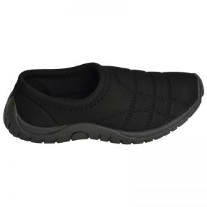 Women's Black Colour Fabric & Lycra Loafers