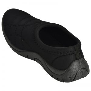 Women's Black Colour Fabric & Lycra Loafers